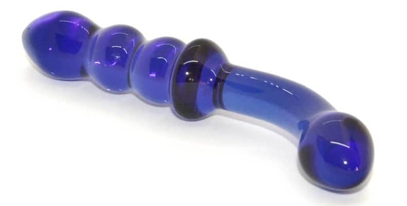 Blue G Spot glass dildo Blue G Spot glass dildo